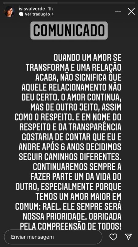 Isis Valverde se pronunciou na internet – Foto: Reprodu&ccedil;&atilde;o/Internet