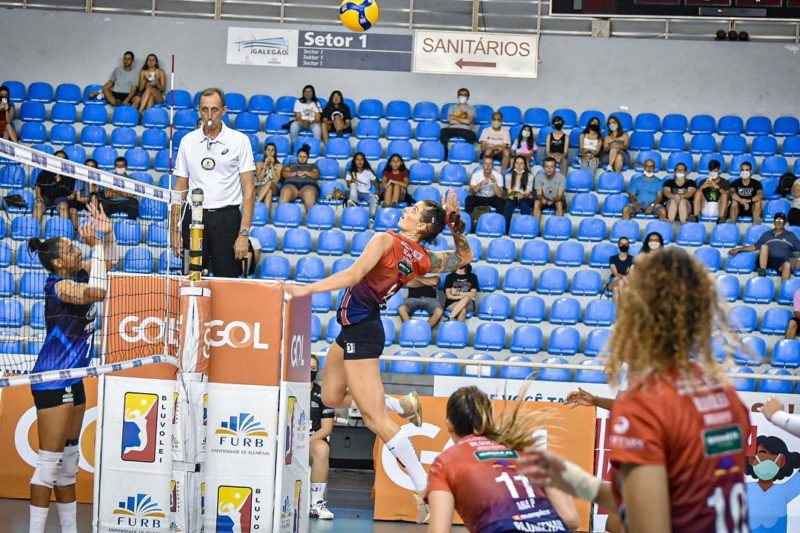 BluVolei &eacute; o vice-l&iacute;der da Superliga B e espera apoio da torcida nos jogos em casa para continuar com o sonho de chegar a elite do voleibol nacional (7) – Foto: S&aacute;vio James/BluVolei