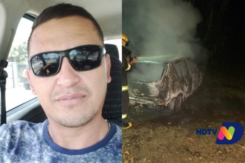 renato e o carro incendiado