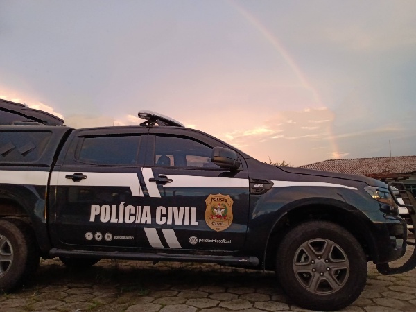 Pol&iacute;cia Civil de Palho&ccedil;a prendeu homem por tr&ecirc;s crimes – Foto: PCSC/Divulga&ccedil;&atilde;o/ND