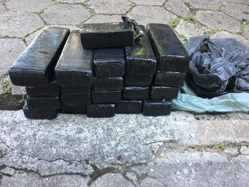 O trio tinha juntos 30 boletins de ocorr&ecirc;ncia, eles foram presos ap&oacute;s serem encontrados com 20,5 kg de maconha – Foto: Pol&iacute;cia Militar/Divulga&ccedil;&atilde;o/ND