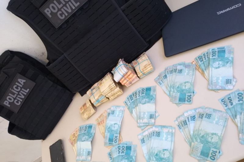 Seis pessoas foram presas e R$ 45,9 mil foram apreendidos durante a opera&ccedil;&atilde;o – Foto: Pol&iacute;cia Civil/Divulga&ccedil;&atilde;o/ND