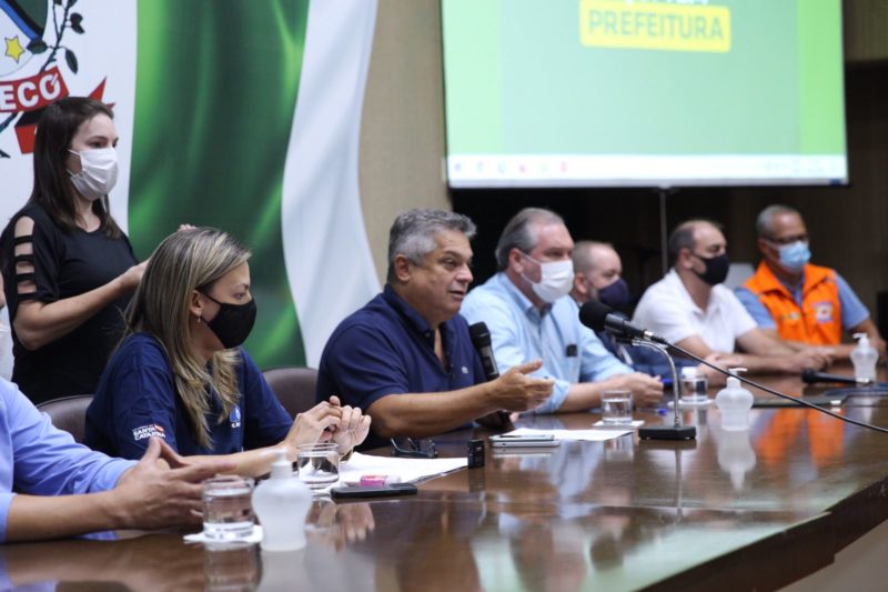 Reuni&atilde;o ocorreu na Prefeitura de Chapec&oacute; – Foto: Leandro Schmidt/Secom/Chapec&oacute;