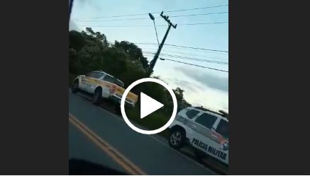 Policiais fizeram o certo na Rodovia do Arroz, em Joinville – Foto: Reprodu&ccedil;&atilde;o v&iacute;deo/Divulga&ccedil;&atilde;o ND