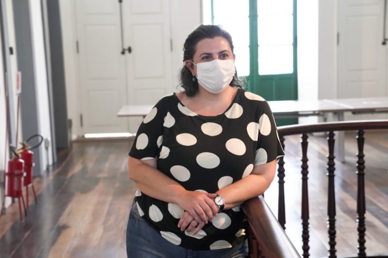 Regina Santiago do Iphan-SC na Casa da Alfândega em Florianópolis