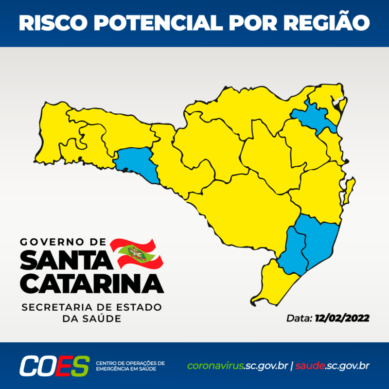 Maior parte do estado est&aacute; em risco potencial alto – Foto: SES/Divulga&ccedil;&atilde;o