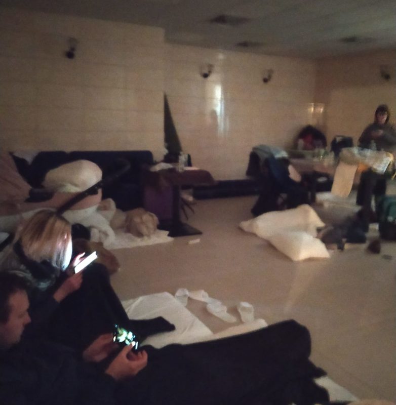 espaço onde estão abrigados os estrngeiros