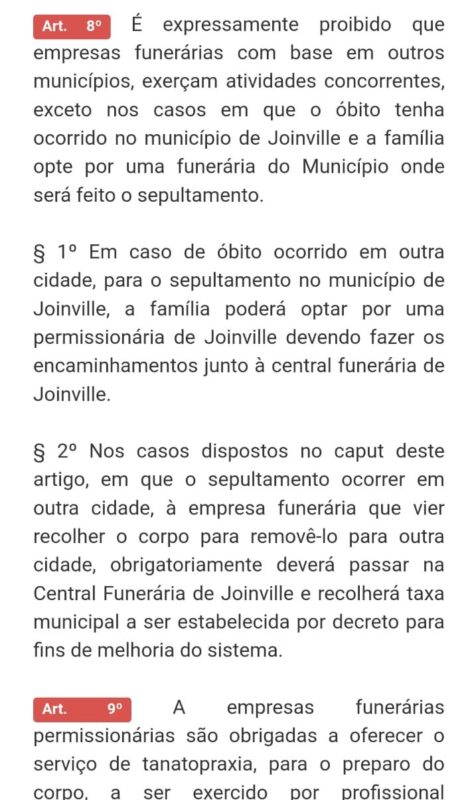lei sobre serviços funerários