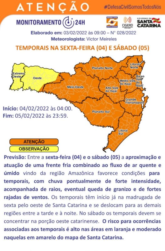 aviso da defesa civil 