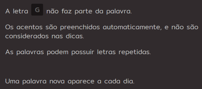 As orientações são mostradas na tela antes do jogo começar - Internet/Reprodução/ND