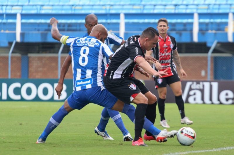 JEC e Ava&iacute; se enfrentaram na tarde deste s&aacute;bado (12), na Ressacada – Foto: Vitor Forcellini/JEC/Divulga&ccedil;&atilde;o/ND