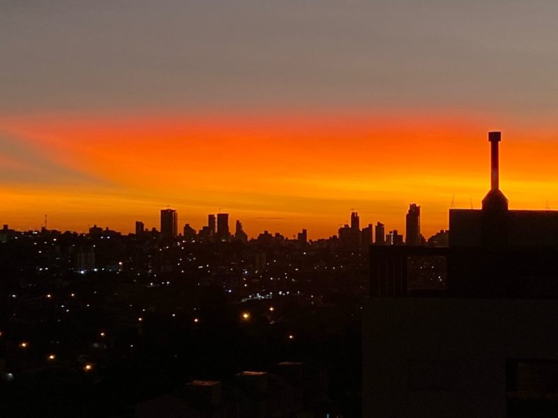 Espet&aacute;culo foi registrado em Chapec&oacute;, no Oeste de Santa Catarina – Foto: Willian Ricardo/ND