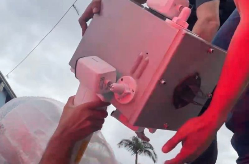 Equipamento est&aacute; em uso – Foto: GMBC/Reprodu&ccedil;&atilde;o