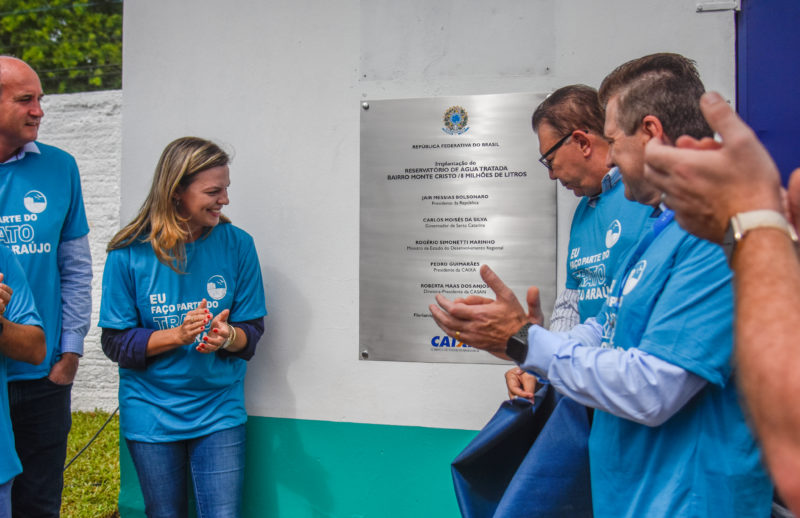 O novo reservat&oacute;rio do Monte Cristo ter&aacute; capacidade de 8 milh&otilde;es de litros e permitir&aacute; &agrave; CASAN aumentar a capacidade de armazenamento de &aacute;gua tratada, passando de 4.000 para 12.000 m3 – Foto: Divulga&ccedil;&atilde;o