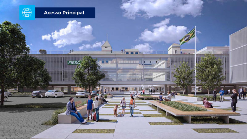 Acesso principal da escola – Foto: FIESC