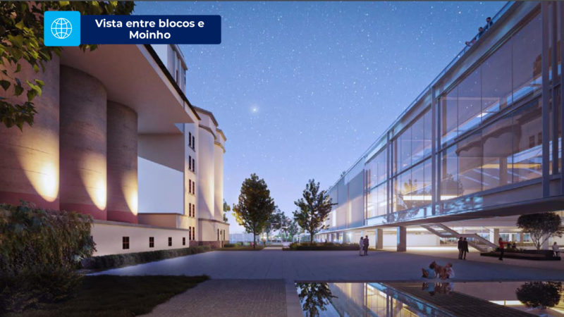 Vista entre blocos do Moinho Joinville – Foto: FIESC