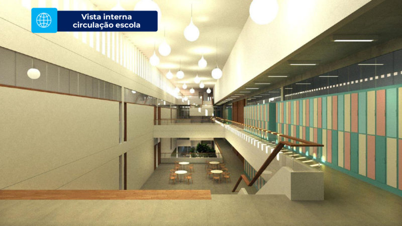 Vista interna da escola – Foto: FIESC