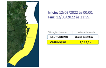 Mar segue agitado e em observa&ccedil;&atilde;o – Foto: Defesa Civil/Divulga&ccedil;&atilde;o/ND