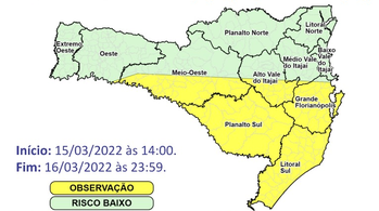 As chuvas requerem aten&ccedil;&atilde;o da popula&ccedil;&atilde;o para alagamentos e deslizamentos, diz Defesa Civil -Foto: Defesa Civil/Reprodu&ccedil;&atilde;o/ND