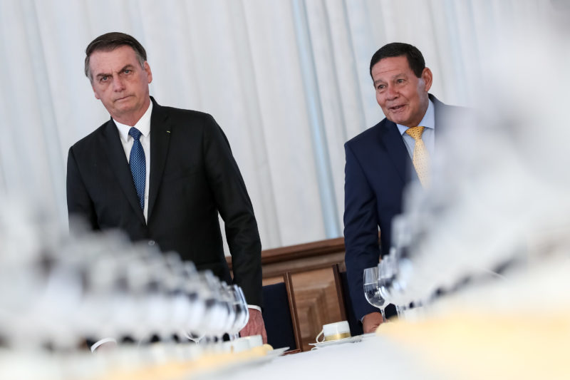 Presidente da Rep&uacute;blica, Jair Bolsonaro, e o Vice-Presidente, Hamilton Mour&atilde;o – Foto: Marcos Corr&ecirc;a/PR/ND
