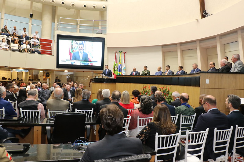 Homenageados foram agraciados em sess&atilde;o solene ao anivers&aacute;rio de Florian&oacute;polis – Foto: &Eacute;dio H&eacute;lio Ramos/CMF/Divulga&ccedil;&atilde;o/ND
