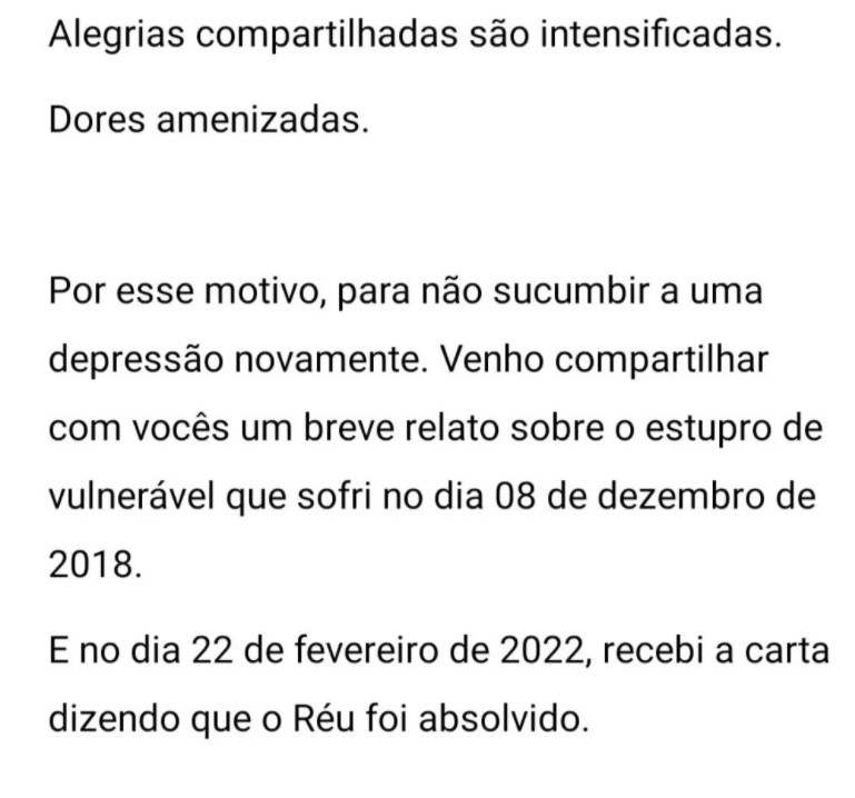 Joinvilense expos o caso na internet – Foto: Internet/Reprodu&ccedil;&atilde;o
