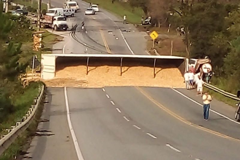 Acidente interdita rodovia A280C, em S&atilde;o Bento do Sul – Foto: Internet