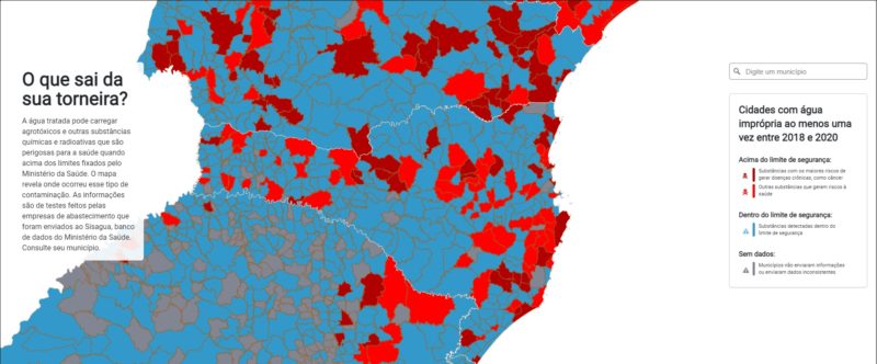 22 cidades do Vale do Itajaí apresentaram substâncias nocivas à saúde