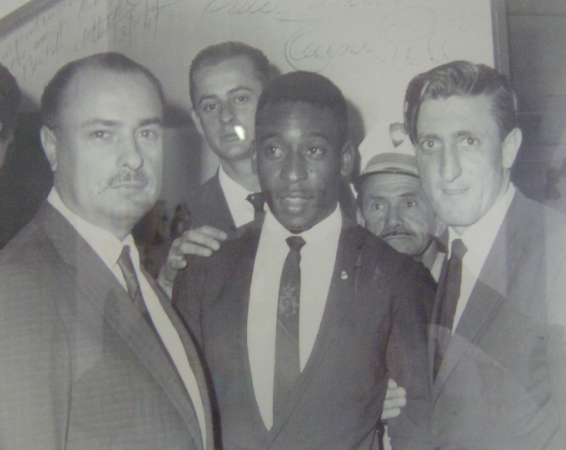 Orlando, Pelé e Moacir Bértoli, em Taió &#8211; Foto: Arquivo