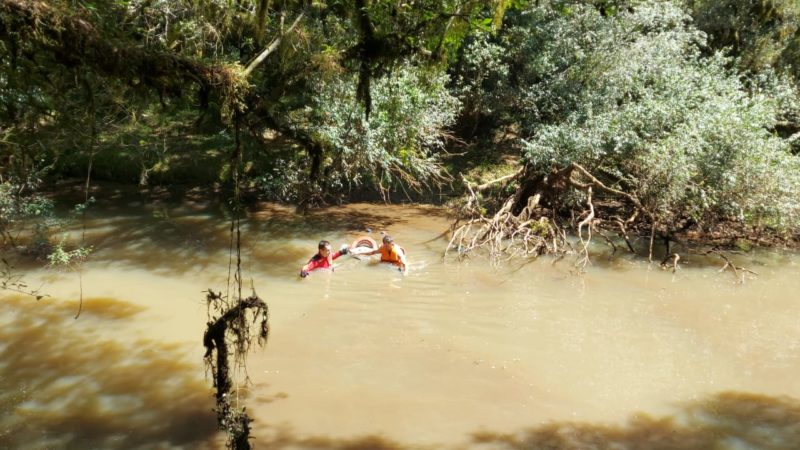 Corpo foi localizado pelos bombeiros na tarde desta terça-feira (22). – Foto: CBMSC/Divulgação/ND