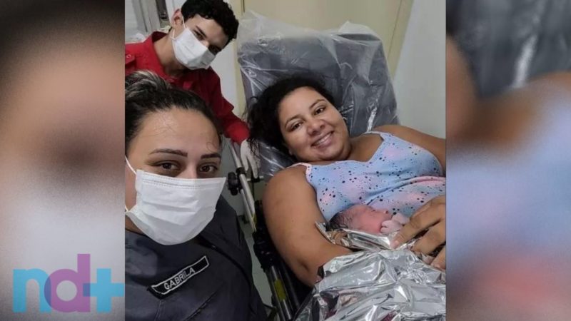 Mãe e bebê foram encaminhadas ao hospital de Apiúna &#8211; Foto: Bombeiros Voluntários de Apiúna/Divulgação