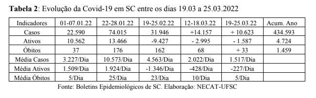 Evolu&ccedil;&atilde;o da Covid-19 em Santa Catarina – Foto: Necat/UFSC/Reprodu&ccedil;&atilde;o/ND