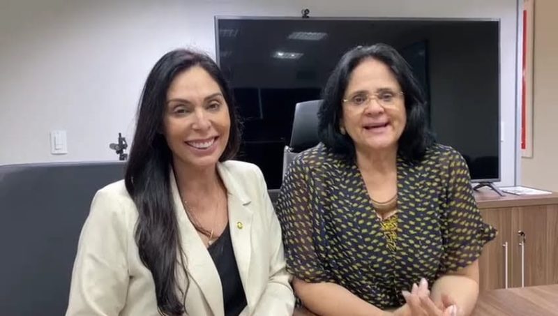 Presen&ccedil;a da Ministra Damares Alves em Santa Catarina foi intermediada pela deputada federal Geov&acirc;nia de S&aacute; – Foto: Divulga&ccedil;&atilde;o/ND