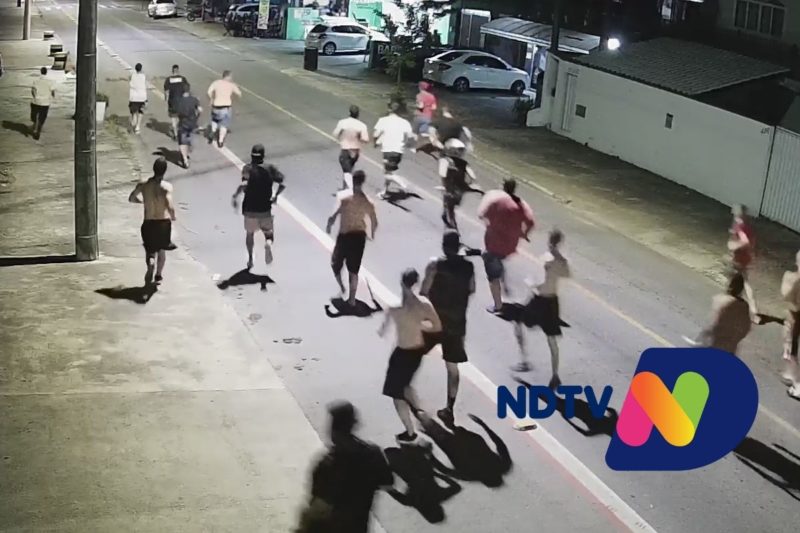 Novas imagens mostram o momento em que torcedores atacam bar com a torcida do Paysandu – Foto: Reprodu&ccedil;&atilde;o/ND