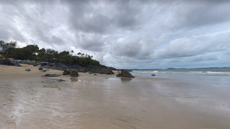 Em Eimeo Beach, banhista morreu ap&oacute;s ataque de &aacute;gua-viva – Foto: Google Maps/Reprodu&ccedil;&atilde;o/ND