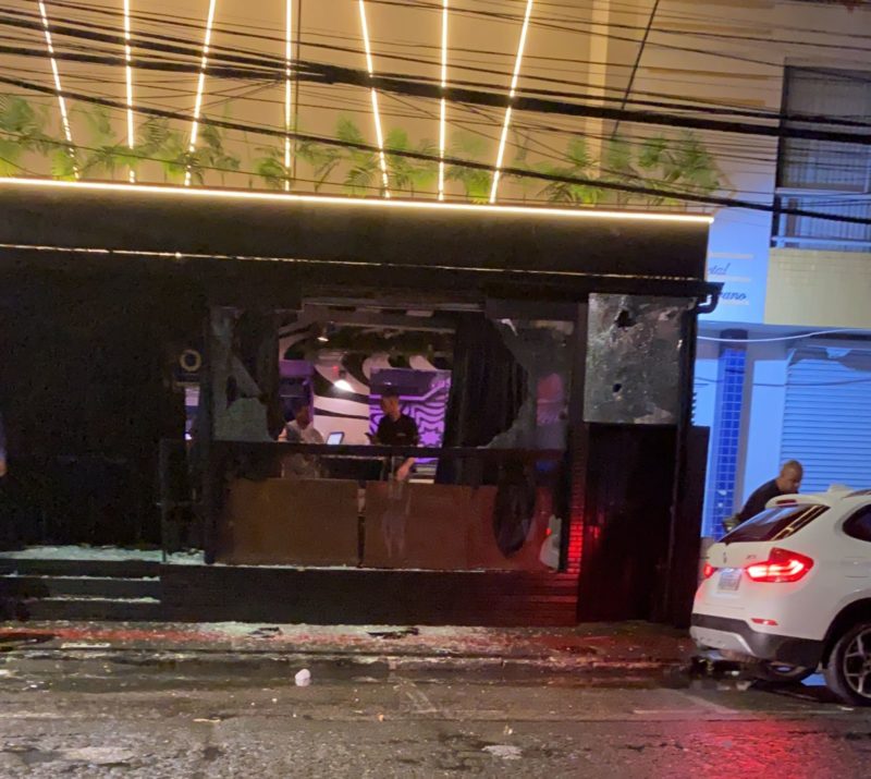 Boate Dom 242 foi atingida por tiros na madrugada desta segunda-feira&nbsp; – Foto: Divulga&ccedil;&atilde;o/ND