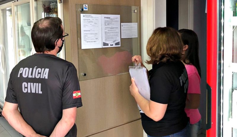 Fiscaliza&ccedil;&atilde;o ocorreu em todos os postos instalados no munic&iacute;pio de Xanxer&ecirc; – Foto: Pol&iacute;cia Civil/ND