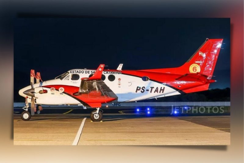 Avi&atilde;o ambul&acirc;ncia Arcanjo 6, do Estado de Santa Catarina – Foto: Reprodu&ccedil;&atilde;o/ND