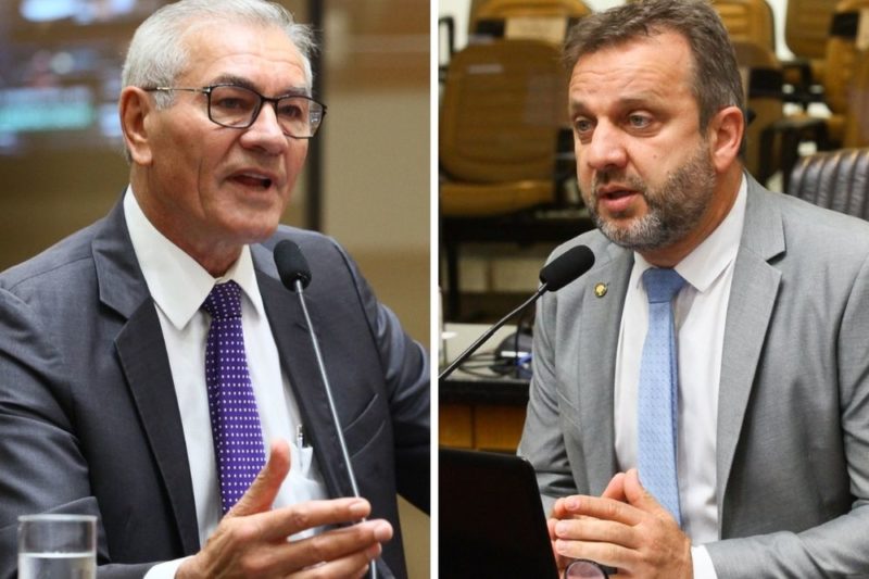 Silvio Dreveck e Jerry Comper, deputados do PP e do MDB, respectivamente – Foto: Solon Soares/Divulga&ccedil;&atilde;o/ND