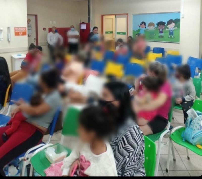 A foto mostra o pronto-socorro lotado – Foto: Reprodu&ccedil;&atilde;o Balan&ccedil;o Geral/NDTV