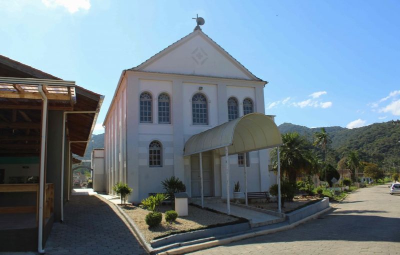 Igreja São José, na Colônia Nova Itália, um dos marcos da imigração italiana, em São João Batista &#8211; Foto: Divulgação/ND