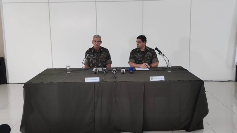 Entrevista coletiva na tarde desta segunda-feira (21) no 23&deg; BI – Foto: Rodrigo Vieira/NDTV