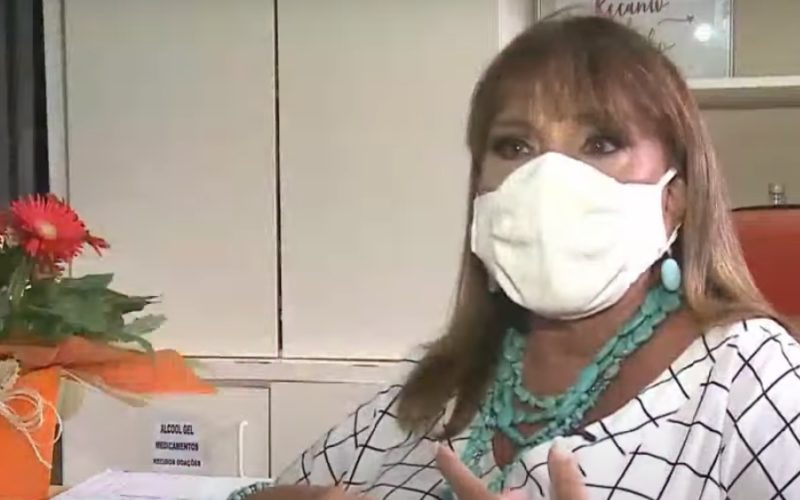 M&aacute;rcia Rila fundou o Lar Recanto do Carinho para atender crian&ccedil;as que nasceram com o HIV – Foto: Reprodu&ccedil;&atilde;o/NDTV RecordTV
