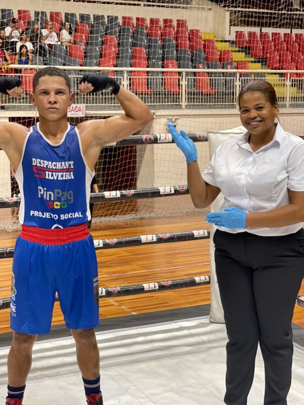 Leonardo Santos tamb&eacute;m estreou com vit&oacute;ria na 1&ordf; etapa da Copa SC de Boxe – Foto: divulga&ccedil;&atilde;o DS Team