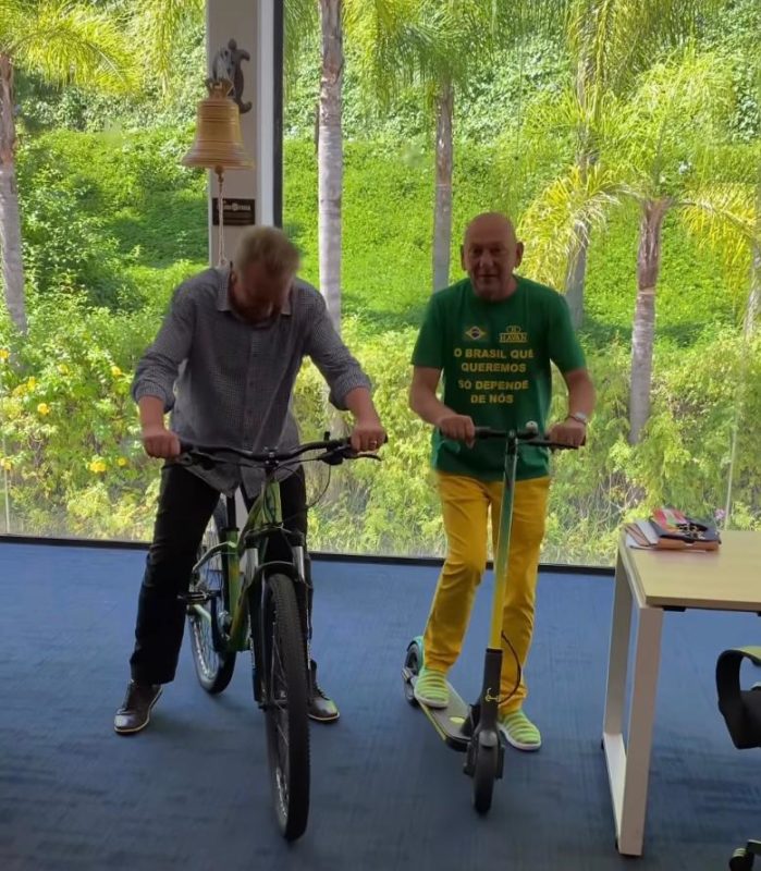 Luciano Hang e Celso Maldaner conversaram nesta sexta-feira – Foto: Divulga&ccedil;&atilde;o/ ND