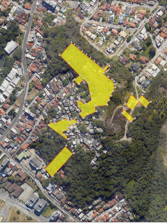 Tra&ccedil;ado do novo parque urbano de Florian&oacute;polis, criado por decreto municipal – Foto: Divulga&ccedil;&atilde;o/ND