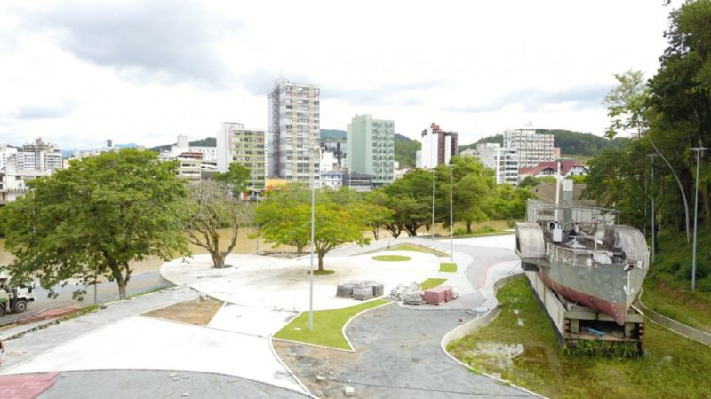 A imagem mostra o local da revitalização da Prainha e Margem Esquerda.