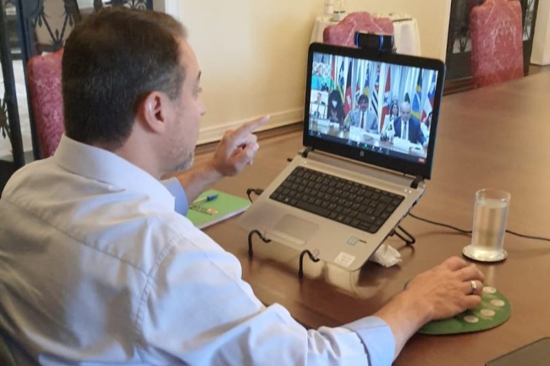 Carlos Mois&eacute;s em reuni&atilde;o do F&oacute;rum dos Governadores – Foto: Divulga&ccedil;&atilde;o/ND