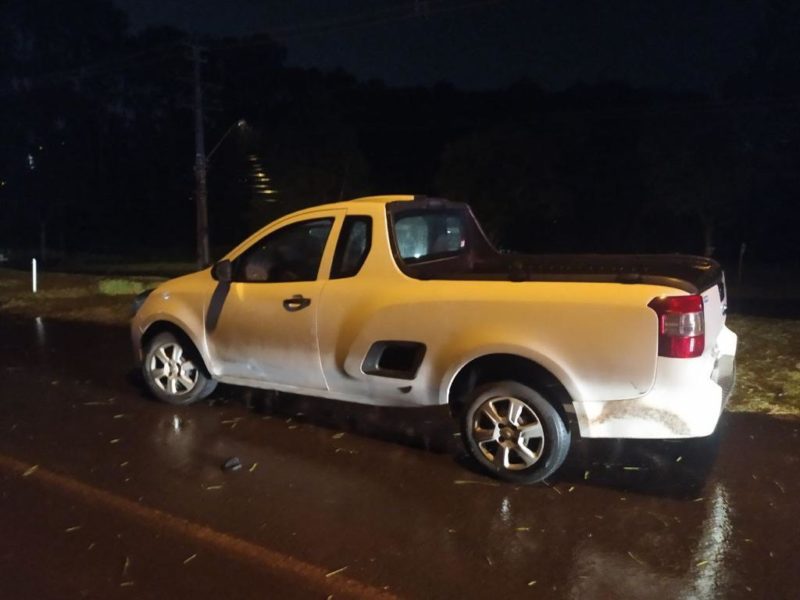 Montana foi encontrada abandonada e sem a chave dentro. – Foto: Pol&iacute;cia Militar/Divulga&ccedil;&atilde;o/ND