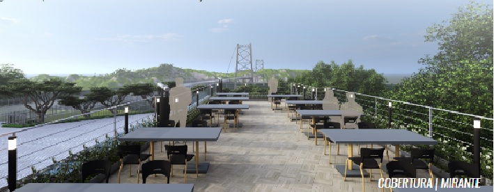 visitantes ter&atilde;o lunetas para apreciar uma vista privilegiada de Florian&oacute;polis – Foto: Reprodu&ccedil;&atilde;o/DrSchutz/ND